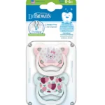 Dr. Brown 2 Sucettes Orthodontiques Stage1/  0-6M -2 têtes d’animaux fille