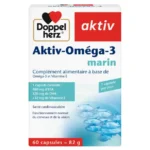 Doppelherz Aktiv Omega‑3 Marin 60 capsules – Combattez le Stress Oxydatif & Boostez votre Cœur