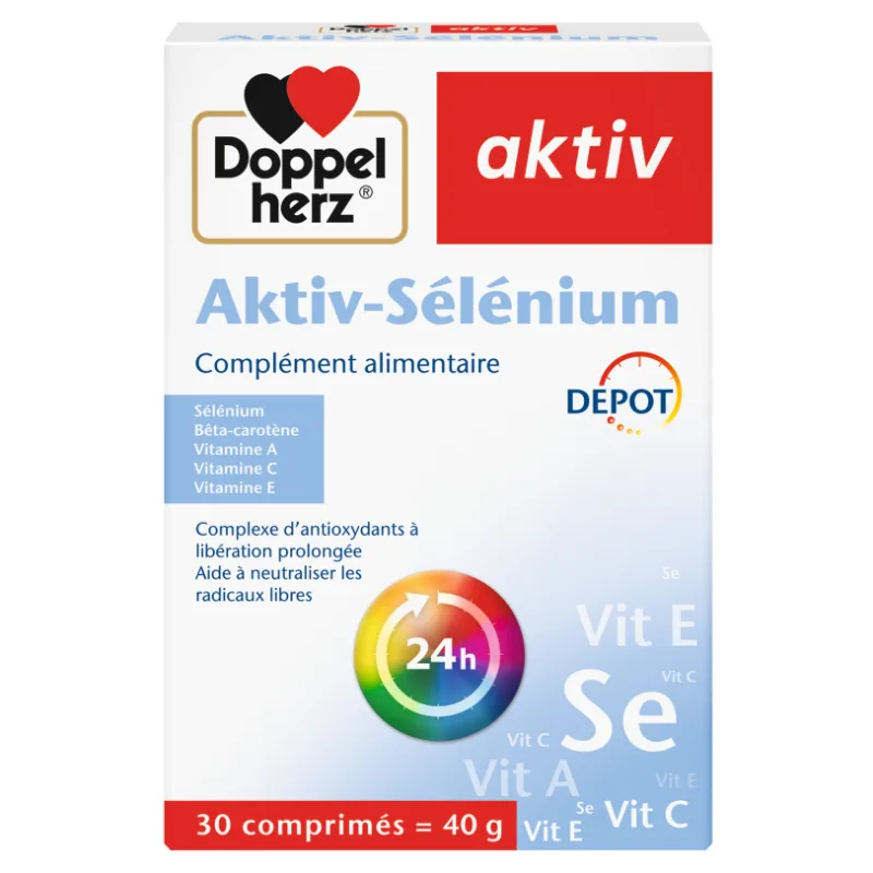4009932414134_DHA_Aktiv_Slnium_Tbl_30_fr_41341@2x-800x800-1-png.webp Doppel Herz Aktiv Sélénium Depot Complexe d’Antioxydant – 30 Comprimés – Image 1