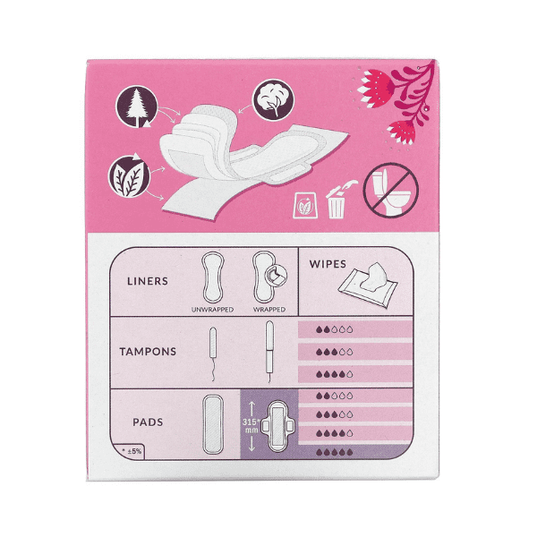 782126003201-4-1.png Natracare Serviettes Naturelles Ultra Extra Long 8 Unités – Image 1