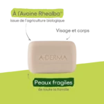 A-DERMA Pain Dermatologique Sans Savon au Lait D’avoine 100g