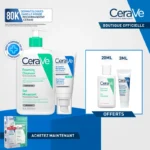 CeraVe Pack Gel Crème Hydratant Oil control + Foaming Cleanser = Gel moussant 20ML + Gel crème 3ML OFFERTS