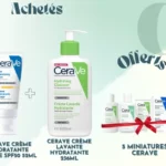 CeraVe Crème Lavante Hydratante 236ml + CeraVe Crème Hydratante Visage SPF50 52ML+ Cadeaux Offerts