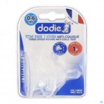 Dodie Tétine initiation +Anti Colique 0-6 Mois X 2 Pièces-Débit 1