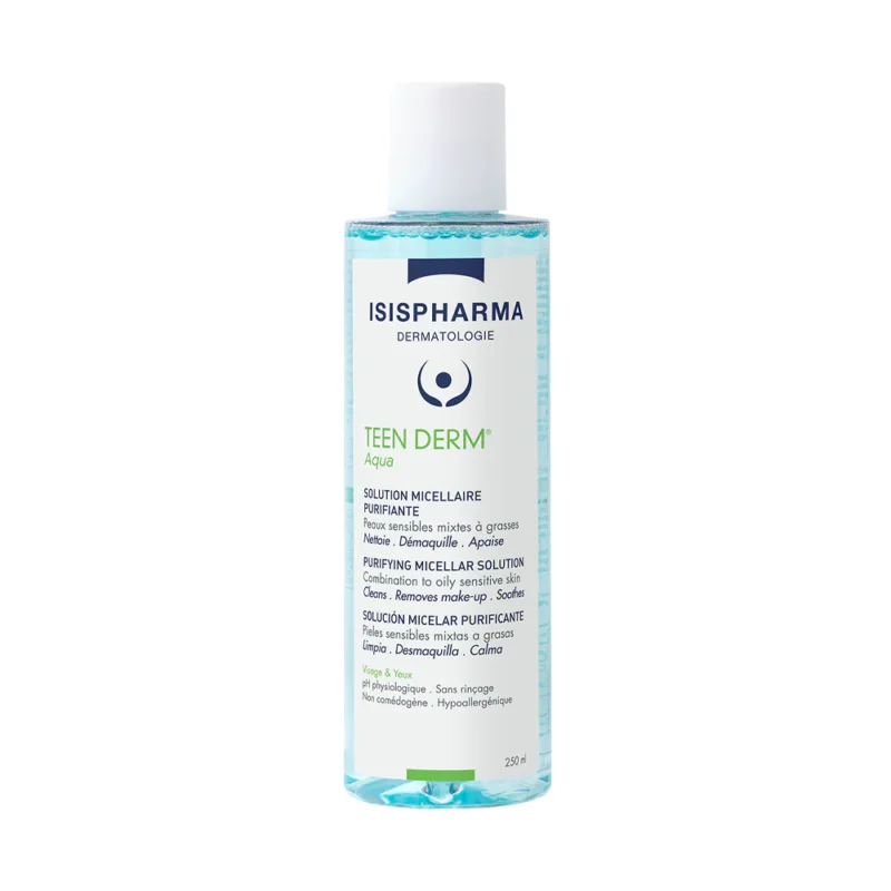 Isispharma-Teen-Derm-Aqua-Solution-Micellaire-Purifiante-250ml-prix-maroc-800x800-1.webp Isispharma Teen Derm Aqua Solution Micellaire Purifiante – 250ml – Image 1