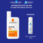 La Roche-Posay Anthelios UVMUNE Fluide Invisible Solaire SPF50+ Peau Sensible | 50ml + Eau thermal 50ml