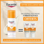 EUCERIN SUN PIGMENT CONTROL FLUIDE SPF50+ +2 Miniatures Offerts(Oil Control Toucher Sec)