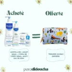 Coffret Mustela Bébé – Soins essentiels : Gel Lavant 500ml, Lait Hydra 300ml& Eau de Soin Musti