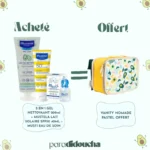 Mustela Pack Bébé  2 EN 1 GEL NETTOYANT 200ml  + MUSTELA LAIT SOLAIRE SPF50 40ML + MUSTI EAU DE SOIN+ VANITY NOMADE PASTEL OFFERT
