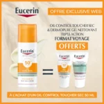 EUCERIN OIL CONTROL SPF 50+ MINIATURES Gratuits DERMOPURE GEL NETTOYANT ET OIL CONTROL TOUCHER SEC OFFERTS