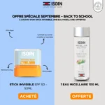 ISDIN Fotoprotector Invisible Stick SPF 50 – Protection Solaire Efficace Haute Performance (Eau micellaire offerte)