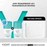 Vichy 2 Déodorant Anti-Transpirant 48H Roll-On – 50 Ml = Trousse OFFERTE