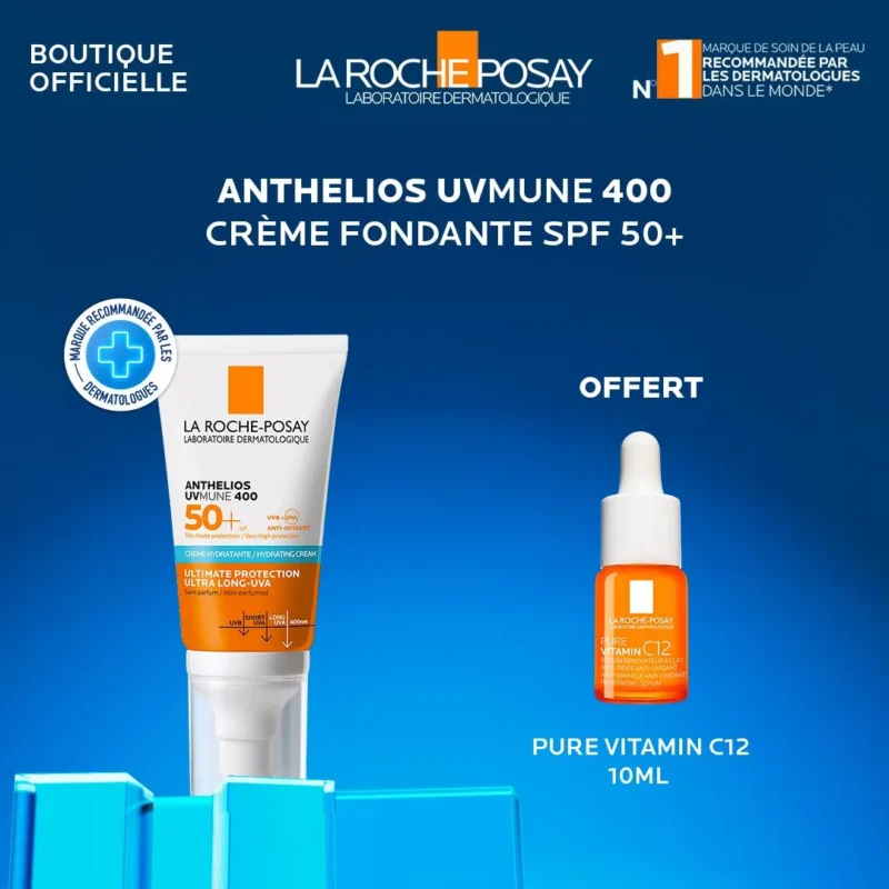 WhatsApp-Image-2025-06-20-a-08.18.36_78d51c34-800x800-1.webp La Roche-Posay Anthelios UVMUNE 400 Crème Fondante – Protection Solaire Invisible Haute Performance SPF50+ vitamine c12- 10 ML Offerte – Image 1