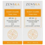 Zenska Écran Solaire Teinté Clair SPF50+ 50ml (Pack 1+1)