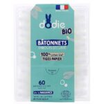 Dodie Coton tiges avec embout sécurité 100% Coton Bio X60