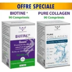 HEALTH POWER PURE COLLAGEN 90 Comprimés +BIOTINE 90 Comprimés