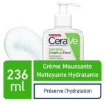 CeraVe Crème Moussante Nettoyante Hydratante | Peau Normale à Sèche 236ml
