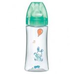 DODIE BIBERON INITIATION+ 330ML VERT VALENTIN +6 M TET RONDE 3 Vitesse  Débit3