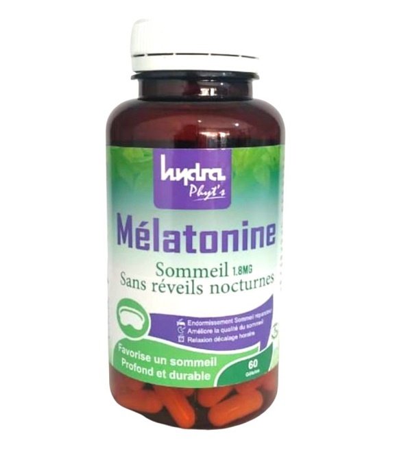hydra-melatonine-60-gelules-1.jpg HYDRA MELATONINE 1.8 mg 60 Gélules – Image 1