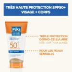 MIXA Lait Solaire Peaux Sensibles SPF50+ 175ml