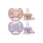 Avent 2 Sucette Ultra Soft 0-6m Girl Scf091/09