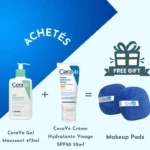 Cerave Gel Moussant 473 ml + Crème Hydratante Visage SPF50 52ml + OFFERT