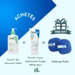 Cerave Gel Moussant 236ml + Crème Hydratante Visage SPF50 52ml + OFFERT