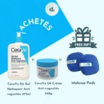 CeraVe SA Gel Nettoyant Anti-rugosités 473ml + SA Crème Anti-rugosités 340g + OFFERT