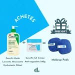 CeraVe huile hydratante 236 ml + SA Crème Anti-rugosités 340g + OFFERT
