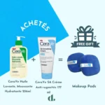 CeraVe huile hydratante 236 ml + SA Crème Anti-rugosités 177 ml+ OFFERT